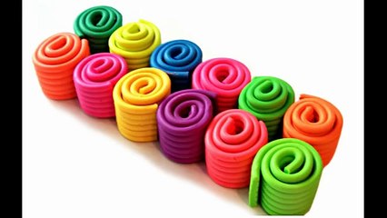 Play Doh Rainbow Ice Cream with Playdough Rolls Creative For Children