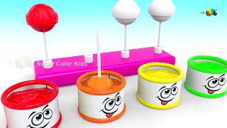 Learn Colors with Color Lollipops | Dipping Lollipops in Color Water | Colors for kids