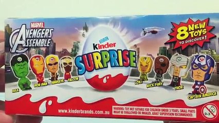 Marvel Avengers Assemble Kinder Surprise Eggs Captain America Thor Loki