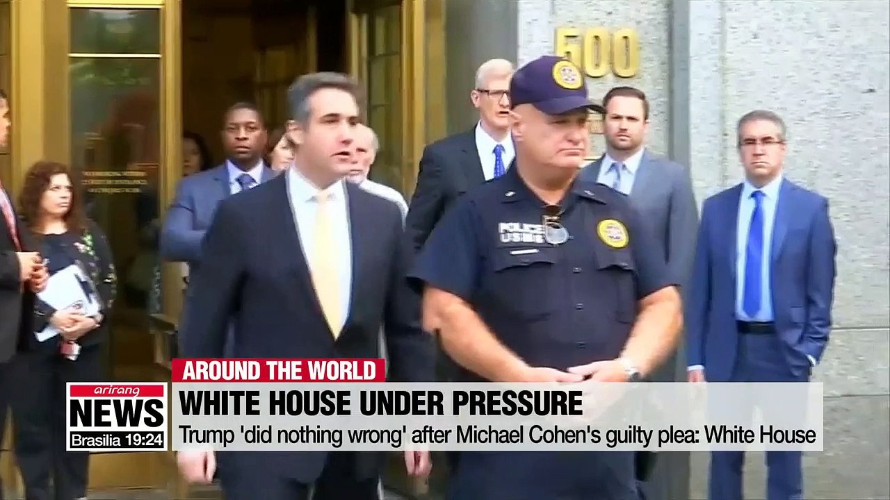 White House says Trump 'did nothing wrong' after Michael Cohen's guilty plea