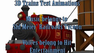 3D Trains Test Animations