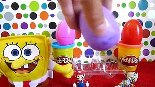 Play Doh Sponge Bob ! Kinder Surprise Eggs Frozen Angry Birds Cars Disney Playset PlayDoug