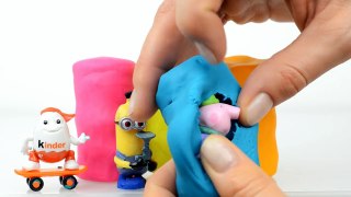 Peppa pig Play doh Kinder Surprise eggs My little pony Minions Toys new Minnie mouse