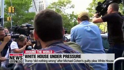 White House says Trump 'did nothing wrong' after Michael Cohen's guilty plea