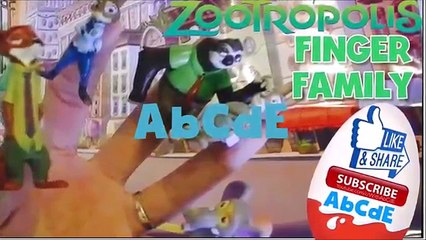 Zootropolis | Zootopia Finger Family Nursery Rhyme Song | With AbCdE