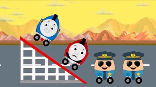 New Thomas The Tank Police Car Chase | Kids Surprise Action Monster Truck Eggs #Animation