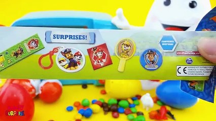 Microwave Kinder Surprise Eggs Toys & M&M Chocolate Paw Patrol Disney Car Nursery Rhymes S