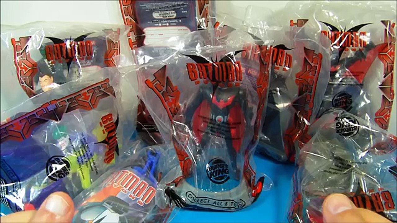 2000 BATMAN BEYOND SET OF 8 BURGER KING KIDS MEAL TOYS VIDEO REVIEW