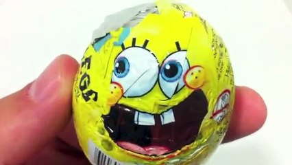 Kinder Surprise Eggs Unboxing Spongebob gift toy. Huevo Kinder Bob Esponja