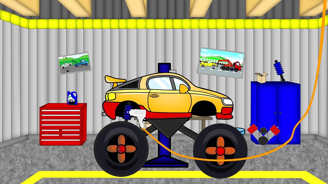 Monster Big Truck | Video for Kids | Bazylland Animacje