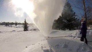 A Sprinkler in Winter? 48C / 57F, Winnipeg, MB, CANADA