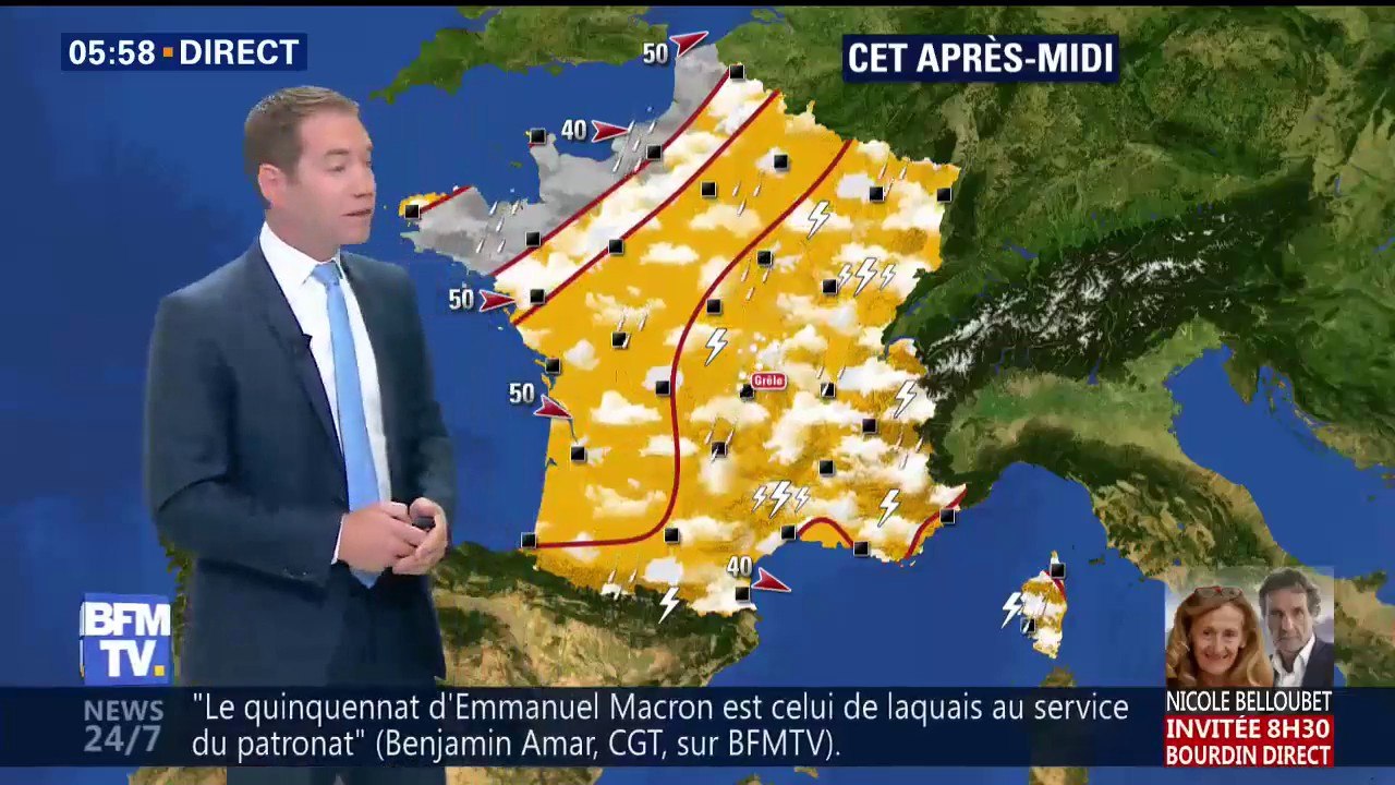 La pluie arrive par la Manche et gagnera dans la journée le nord-ouest de la France