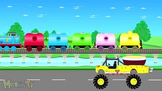 Learn Colours With Thomas Train And Monster Trucks Video For Kids