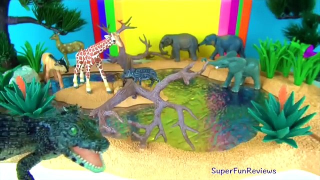 16 Baby Wild Animals Kids Zoo Toys Elephant Rhino Giraffe Tiger Tapir Toy Animals and Fun