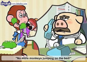 Five Little Monkeys Jumping On The Bed | Nursery Rhymes | By Little Fox