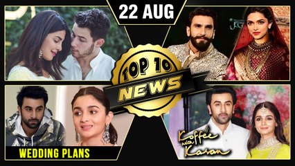 Priyanka - Nick Marriage, Deepika's Wedding Dress, Ranbir On Marrying Alia | Top 10 News