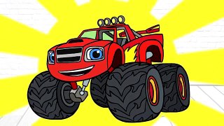 Blaze and the Monster Machines. Learn Colors #1. Cartoon.