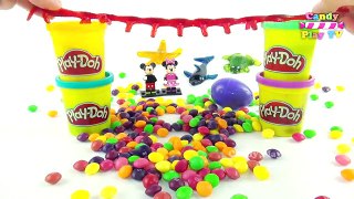 Huge Play Doh M&Ms Surprise Eggs with Mouse | Learn Colors Play Doh Compilation