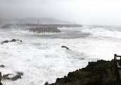 Waves Crash Against Jeju Island as Typhoon Soulik Lashes South Korea