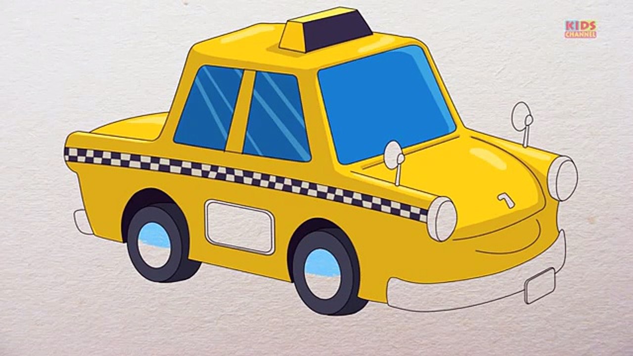 Taxi | Color Book Taxi | Kids Drawing Videos