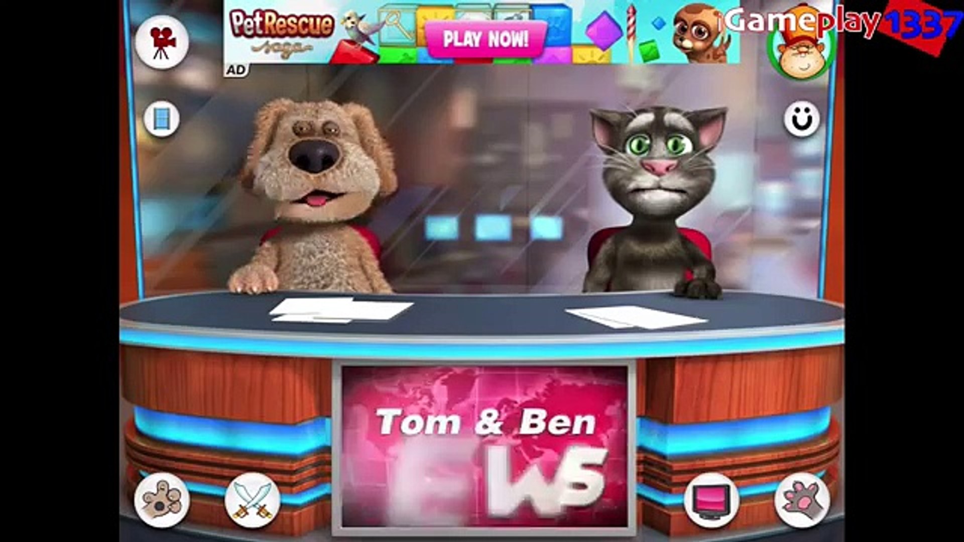 TALKING BEN AND TOM NEWS New Funny Game for Kids iPhone / Android (Gameplay  / Review) - video Dailymotion