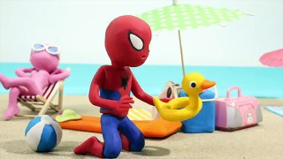 Hulk & Fidget Spinner Play Doh Cartoons w/ Frozen Elsa & Spiderman Stop Motion Movies