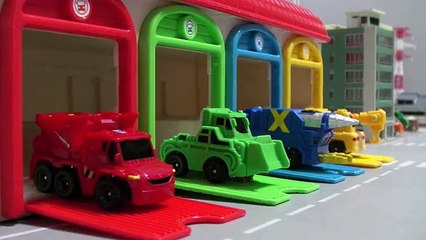 헬로카봇 트랙카 차고지 장난감 놀이 Hello Carbot Track Car Garage Toys