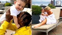 Kylie Jenner & Travis Scott Share ADORABLE Pics Of Stormi Webster