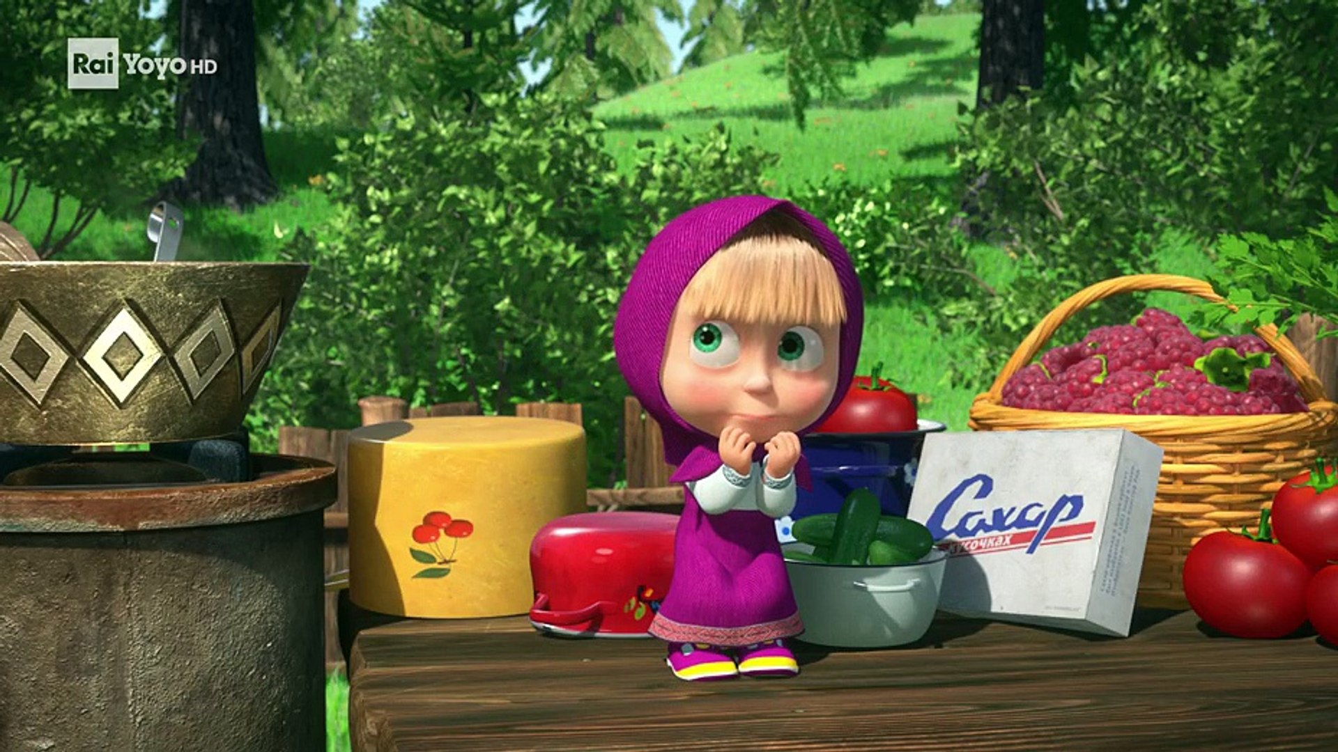 маша и медведь варит варенье. маша и медведь 2017. мультик маша и медведь про варенье. маша и медведь день варенья мультфильм. маша и медведь серия про варенье.