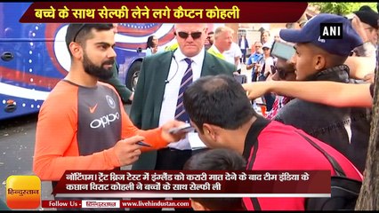 Virat Kohli delights child with selfie at Nottingham