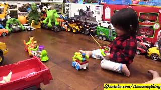 Toy Trucks for Kids: Bruder Construction Loader and Mercedes Benz Actros Dump Truck Unboxi