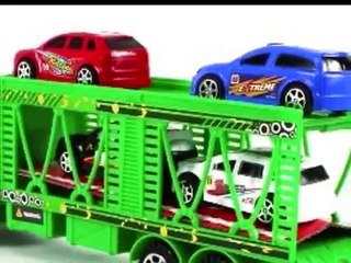 Camión juguete transportador de coches, Camiones juguetes para niños, Camiones remolques d