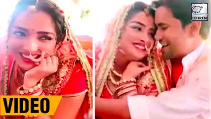 दुल्हन बनी आम्रपाली दुबे की निरहुआ संग मस्ती ,देखिये वीडियो | Dinesh Lal Yadav