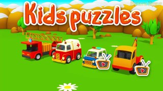 Cars Puzzles for Toddlers Police Car. Fire Truck. Ambulance. Kids Puzzles Cars and Trucks