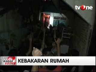 Permukiman Padat Penduduk di Tambora Terbakar