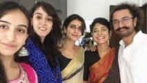 Fatima Sana Shaikh & Sanya Malhotra wear saree in Aamir Khan Eid celebration | FilmiBeat