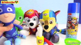 Paw Patrol and PJ Masks Pretend to Shave Opening Surprises