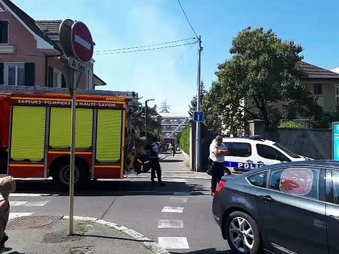 Incendie dans le centre-ville de Thonon-les-Bains