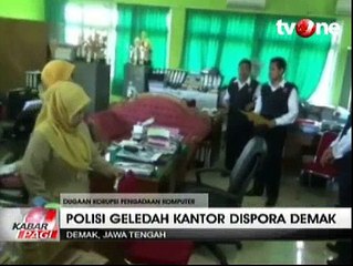 Polisi Geledah Kantor Dinas Pendidikan dan Olahraga Demak