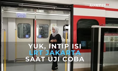 Yuk, Intip Isi LRT Jakarta Saat Uji Coba!