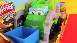 Play Doh Diggin Rigs Disney Pixar Cars Trash Tossin Rowdy The Garbage Truck Tonka Chuck