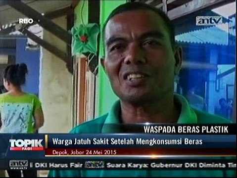 Warga Jatuh Sakit Setelah Mengonsumsi Beras Plastik