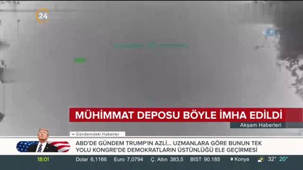 Mühimmat deposu böyle imha edildi