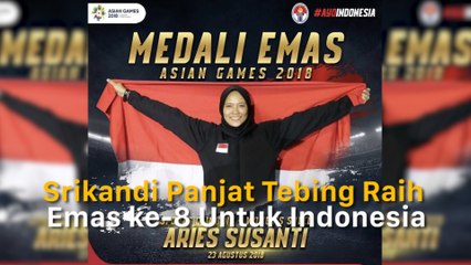 Srikandi Panjat Tebing Raih Emas ke-8 Untuk Indonesia