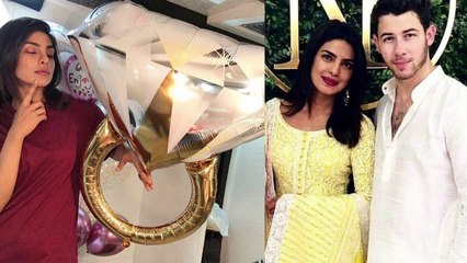 Priyanka Chopra Holds Giant Diamond Ring Balloon After Celebrating Her Engagement