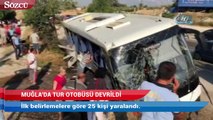 Muğla’da tur otobüsü devrildi! Çok sayıda yaralı var