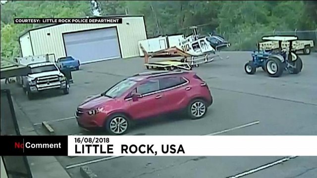 Крушение полицейского вертолета в США