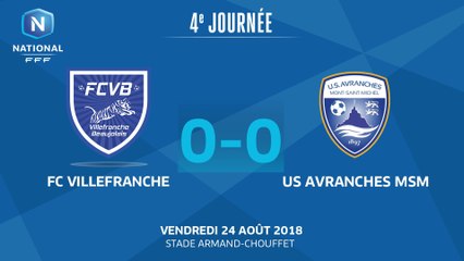 J4 : FC Villefranche B. - US Avranches MSM (0-0), le résumé