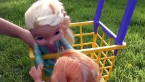 The Floor is LAVA 2 w/ FROZEN Elsa & Anna toddlers! Kids Pretend Playtime Elsa gets mad at