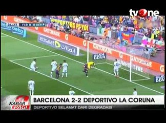 Tutup Akhir Musim,  Barca Ditahan Imbang Penghuni Peringkat Bawah